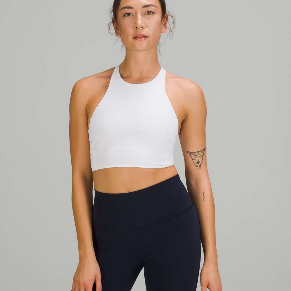 Lululemon Strong Lines Longline Bra, B/C Cup in White